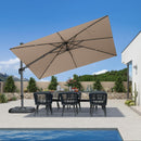 PURPLE LEAF Economical Patio Umbrella Swivel Rectangle Outdoor Umbrellas 6' X 10'/ 9' X 12'/ 10' X 10'/ 9' X 9'