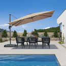 PURPLE LEAF Economical Patio Umbrella Swivel Rectangle Outdoor Umbrellas 6' X 10'/ 9' X 12'/ 10' X 10'/ 9' X 9'