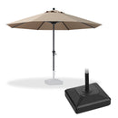PURPLE LEAF Aluminum Patio Table Umbrella Heavy Duty Market Umbrella with Base