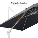 PURPLE LEAF Outdoor Patio Umbrella with Base, Best White Cantilever Umbrellas