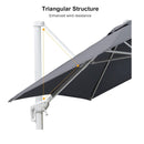 PURPLE LEAF Outdoor Patio Umbrella with Base, Best White Cantilever Umbrellas