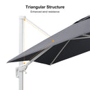 PURPLE LEAF Outdoor Patio Umbrella with Base, Best White Cantilever Umbrellas