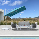 PURPLE LEAF Outdoor Patio Umbrella with Base, Best White Cantilever Umbrellas