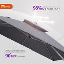 Clearance - PURPLE LEAF OPEN BOX Premium Patio Umbrella Classic SUNBRELLA Cantilever Umbrellas
