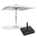 PURPLE LEAF Aluminum Patio Table Umbrella Heavy Duty Market Umbrella with Base