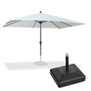 PURPLE LEAF Aluminum Patio Table Umbrella Heavy Duty Market Umbrella with Base