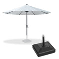 PURPLE LEAF Aluminum Patio Table Umbrella Heavy Duty Market Umbrella with Base