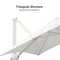 【Outdoor Idea】PURPLE LEAF Best White Outdoor Cantilever Umbrella with Base