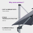 PURPLE LEAF Premium Patio Umbrella Classic SUNBRELLA Cantilever Umbrellas