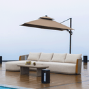 PURPLE LEAF Hailar L-Shaped Patio Conversation Set with Genuine Teak Cushions and Pillows Olefin Rope Backres Outdoor Couch Sets for Backyard Porch