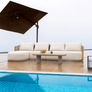 PURPLE LEAF Hailar L-Shaped Patio Conversation Set with Genuine Teak Cushions and Pillows Olefin Rope Backres Outdoor Couch Sets for Backyard Porch