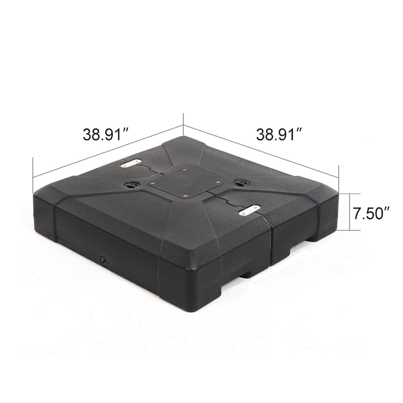 PURPLE LEAF Large Round Patio Cantilever Umbrella With Base for Deck, Pool, Backyard