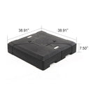 PURPLE LEAF Rectangular Large Outdoor Cantilever Umbrella With Base for Garden, Pool