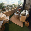 PURPLE LEAF Liviah 4-Piece Patio Conversation Set with Wicker Chairs and Cushions Sofa for Garden