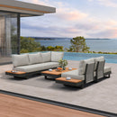 PURPLE LEAF Milan Modular Outdoor Sectional with Olefin Cushions and Slot-In Backrests for Porch Backyard