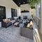 PURPLE LEAF Sanori  Patio Conversation Set with  Grey Ottoman and Cushion Patio Sofas Sectional Set for Poolside Graden