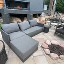 PURPLE LEAF Sanori  Patio Conversation Set with  Grey Ottoman and Cushion Patio Sofas Sectional Set for Poolside Graden