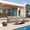 PURPLE LEAF Sanori  Patio Conversation Set with  Beige Ottoman and Cushion Patio Sofas Sectional Set for Backyard Porch