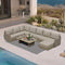 PURPLE LEAF Sanori  Patio Conversation Set with  Beige Ottoman and Cushion Patio Sofas Sectional Set for Backyard Porch