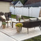 PURPLE LEAF Buler 4/8 Pieces Modern Patio Conversation Set with Rattan Chairs and Coffee Table Sofa for Poolside
