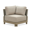 PURPLE LEAF Caesar Grey Patio Conversation Set Modular Sectional Sofa Components