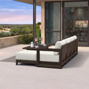PURPLE LEAF Caesar L-shaped Patio Conversation Set with Bronze Cushion Pillows and Ottoman Couch for Backyard Porch