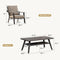 PURPLE LEAF Lorri Patio Conversation Set Medium Size with Khaki Cushions Heavy-Duty Metal Frame Rattan Backrest for Patio Garden