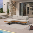 PURPLE LEAF Melben Light Grey Modular Outdoor Sectional with Cushions Flexible Layout for Outdoor Space