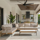 PURPLE LEAF Melben Light Grey Modular Outdoor Sectional with Cushions Flexible Layout for Outdoor Space