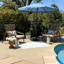 PURPLE LEAF Melben Patio Conversation Set Light Grey Outdoor Aluminum Modern Wicker Sofa Chairs Sets for Balcony Yard Porch