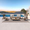 PURPLE LEAF Melben Patio Conversation Set Light Grey Outdoor Aluminum Modern Wicker Sofa Chairs Sets for Balcony Yard Porch