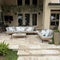 PURPLE LEAF Melben Patio Conversation Set Light Grey Outdoor Aluminum Modern Wicker Sofa Chairs Sets for Balcony Yard Porch