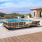 PURPLE LEAF Melben Patio Conversation Set Light Grey Outdoor Aluminum Modern Wicker Sofa Chairs Sets for Balcony Yard Porch