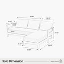 PURPLE LEAF Tuscany L-Shaped Patio Conversation Set with Removable Cushions and Pillows Bronze Aluminum Frame Outdoor Couch Sets for Porch Yard Garden