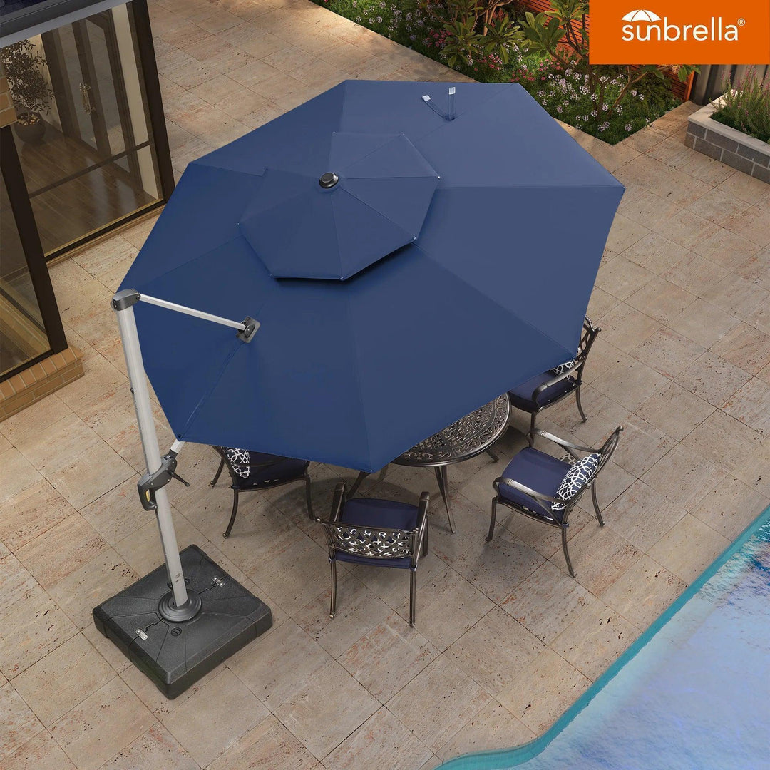 11ft Round Sunbrella Cantilever Umbrella 11ft Round Sunbrella Cantilever Umbrella