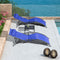 OPEN BOX I PURPLE LEAF Patio Chaise Lounge Set Outdoor Beach Pool Sunbathing Lawn Lounger Recliner Chair Outside Chairs with Side Table Included