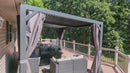 PURPLE LEAF Outdoor Adjustable Louvered Aluminum Pergola Metal Roof Hardtop Gazebo for Backyard