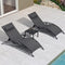 PURPLE LEAF Patio Chaise Lounge Set Outdoor Beach Pool Sunbathing Lawn Lounger Recliner Chair Outside Chairs with Side Table Included