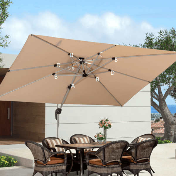 #30 days Pre order# Replacement Rib for Rectangle Cantilever Umbrella #30 days Pre order# Replacement Rib for Rectangle Cantilever Umbrella