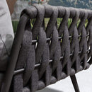 【Clearance】PURPLE LEAF Patio Conversation Set 4 Pieces Aluminum Frame Rope Outdoor Furniture with Table