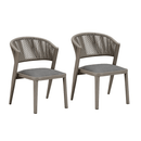 2 Grey Patio Dining Chairs