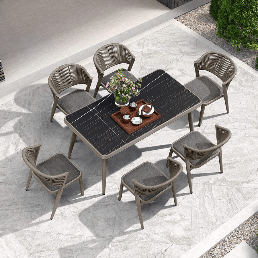 Wicker Patio Dining Set Outdoor Furniture with Cushions