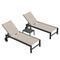 OPEN BOX I PURPLE LEAF Outdoor Chaise Lounge with Wheels Patio Lounge Chair Recliner for Patio, Beach, Yard, Pool, Side Table Included