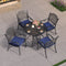 PURPLE LEAF Outdoor Dining Chair Cast Aluminum Patio Funiture Chair Set，Rhombus and Square Lattice Designs