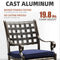 PURPLE LEAF Outdoor Dining Chair Cast Aluminum Patio Funiture Chair Set，Rhombus and Square Lattice Designs