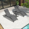 OPEN BOX I PURPLE LEAF Patio Chaise Lounge Set Outdoor Beach Pool Sunbathing Lawn Lounger Recliner Chair Outside Chairs with Side Table Included - Purple Leaf Garden