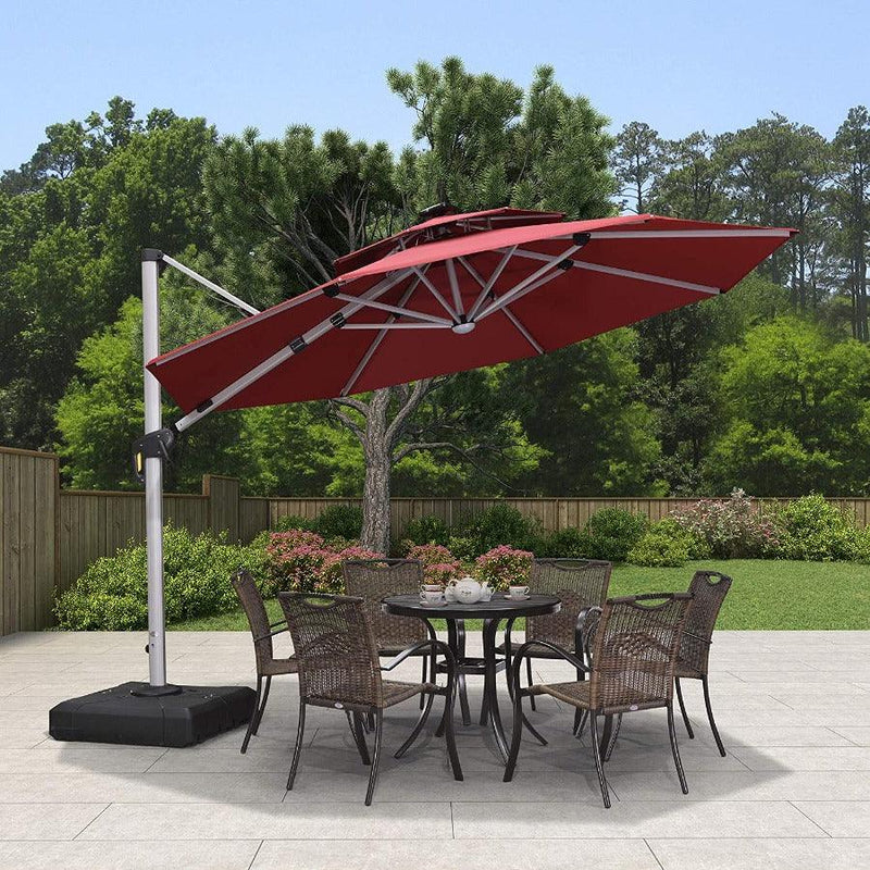 grey patio umbrella