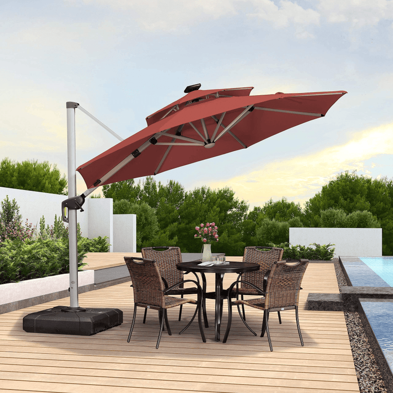 tilt patio umbrella with base