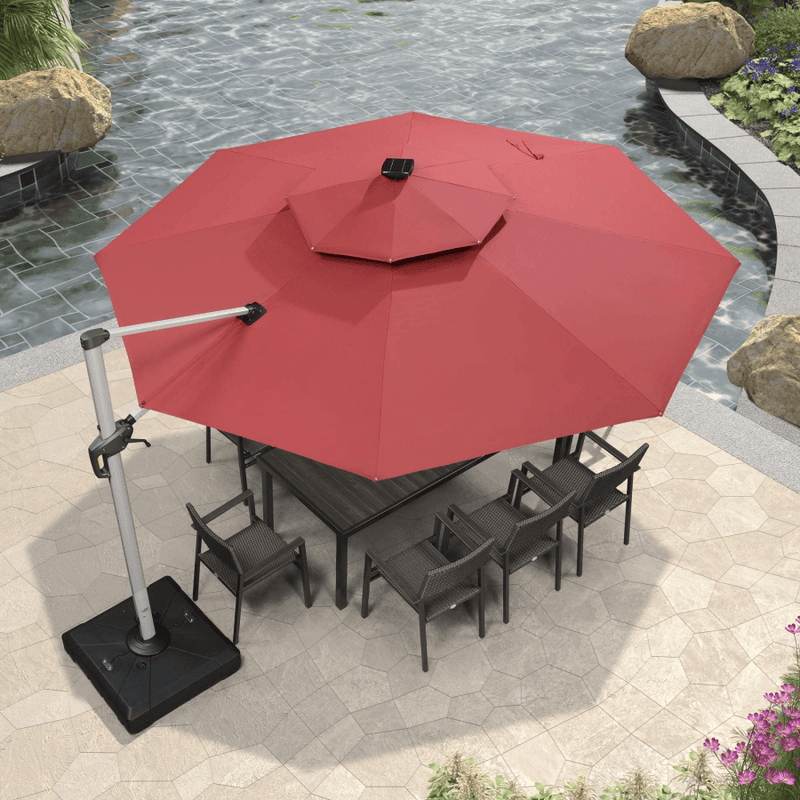 black rectangular patio umbrella