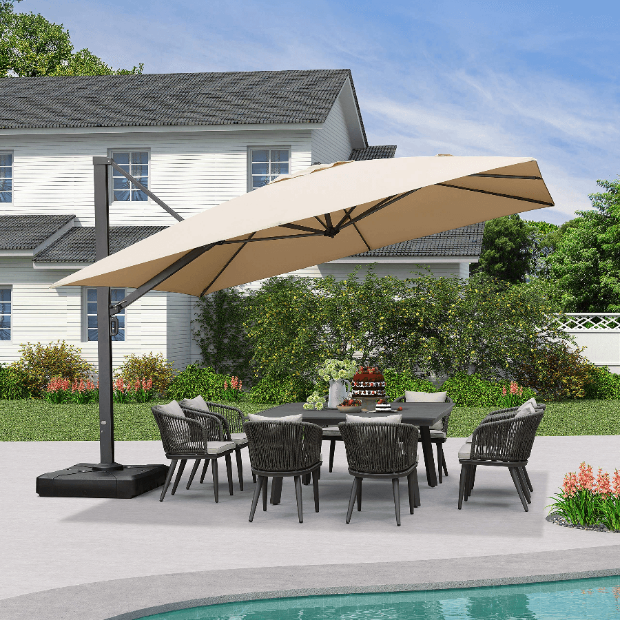 10x10ft Sturdy Patio Umbrella & Strong Frame, Navy Blue 10x10ft Sturdy Patio Umbrella & Strong Frame, Navy Blue